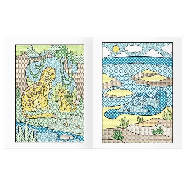 Раскраска водная 200 x 250 мм ТРИ СОВЫ "Раскрась водой. Мамы и малыши" 8 стр. RE-PvА4_56508