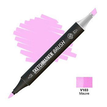 Маркер SKETCHMARKER Brush двухсторонний на спирт.основе V103 Розовато-лиловый MPSMB-V103