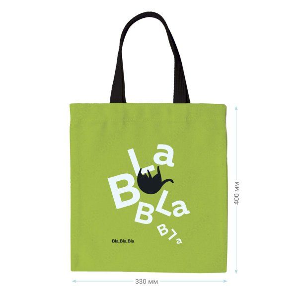 Сумка-шоппер MESHU "Bla bla" 33 x 40 см, канвас, с карманом RE-MS_50141