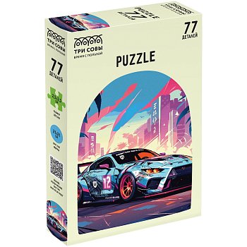 Пазл ТРИ СОВЫ 77 "Гоночный автомобиль" RE-ПК77_54612