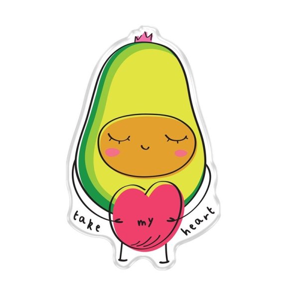 Значок акриловый MESHU "Avocado" 2.3 x 3.6 см, прямая УФ-печать RE-MS_47422