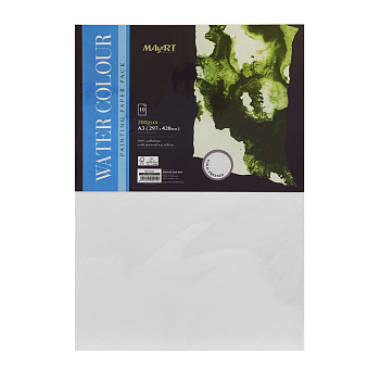 Блок бумаги для акварели MayArt 200 г/м2 A3 420 x 297 мм 10 л, 100% целлюлоза, Фин MA00202
