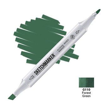 Маркер SKETCHMARKER двухсторонний на спирт.основе G110 Зеленый лес MPSM-G110