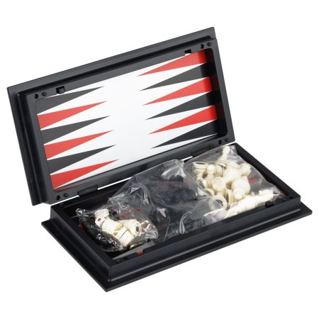 Набор игр 3 в 1 ТРИ СОВЫ "Нарды, шашки, шахматы" пластиковые магнитные, доска 24 x 24 см RE-НИ_52922