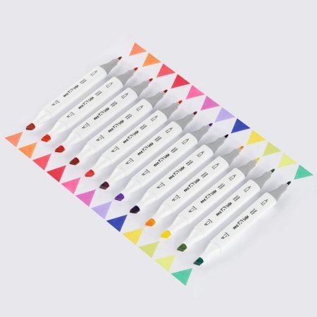 Набор маркеров для скетчинга MESHU 12 цв основные и флуоресцентные цвета RE-MS_38259