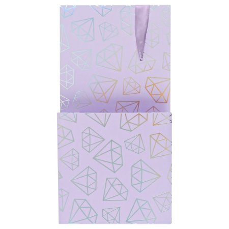 Коробка складная подарочная MESHU "Crystals", (15*15*15см), с лентой, отд.фольгой RE-MS_54182