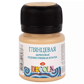 Краска акриловая DECOLA глянцевая, банка 20 мл, 235 Телесная NP-2926235