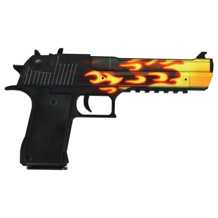 Пистолет деревянный ТРИ СОВЫ Desert Eagle, серия легендарный "Пламя" подложка ХДФ с европодвесом, термоусадка RE-ПД1ДЗ001