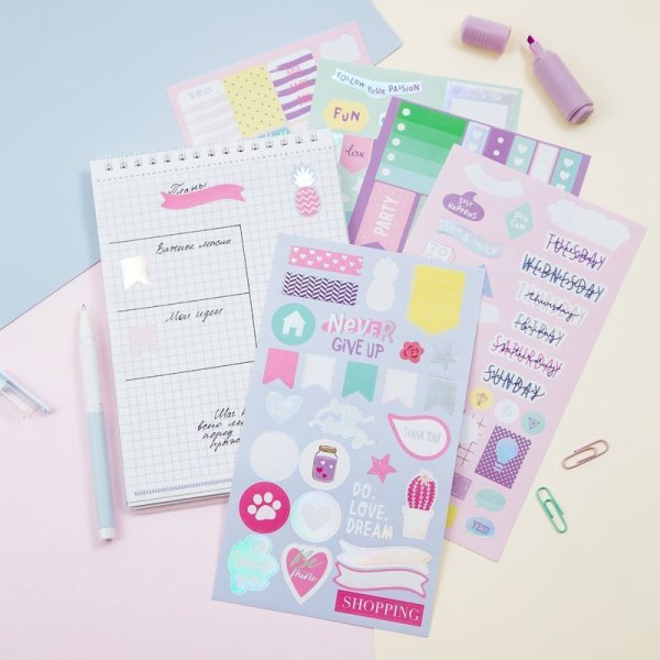 Набор бумажных наклеек MESHU "Grace" 5 шт RE-MS_43766