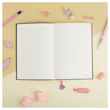 Ежедневник недатированный А5 136л. MESHU "Find your way. Pink" кожзам, закл с подвеской RE-MS_53610