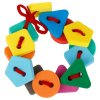 Развивающая игрушка ТРИ СОВЫ Шнуровка "Геометрические фигуры" EVA, 34 элемента, шнурок RE-ШН003