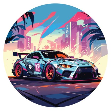 Пазл ТРИ СОВЫ 77 "Гоночный автомобиль" RE-ПК77_54612