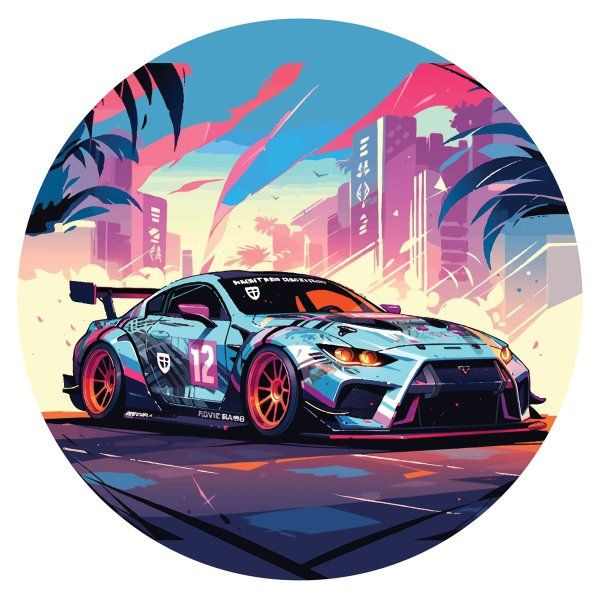 Пазл ТРИ СОВЫ 77 "Гоночный автомобиль" RE-ПК77_54612