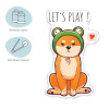 Значок акриловый MESHU "Cute dog" 2 x 3.5 см, прямая УФ-печать RE-MS_47424