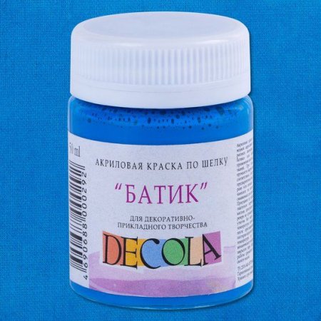 Краска акриловая по шелку "батик" DECOLA 50 мл, 512 Небесно-голубая NP-4428512
