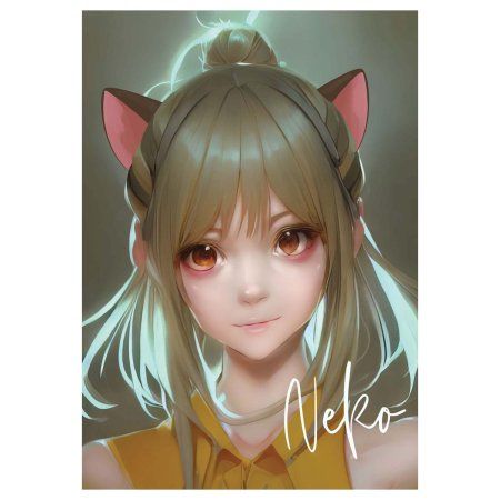 Тетрадь 80л. A5 клетка на гребне MESHU "Neko" двойная обложка, матовая ламинация, тиснение фольгой RE-MS_53953