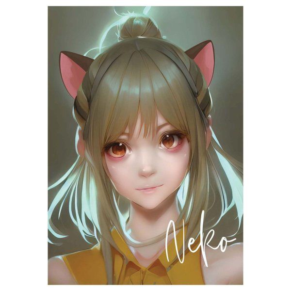 Тетрадь 80л. A5 клетка на гребне MESHU "Neko" двойная обложка, матовая ламинация, тиснение фольгой RE-MS_53953