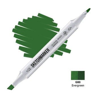 Маркер SKETCHMARKER двухсторонний на спирт.основе G80 Вечнозеленый MPSM-G80