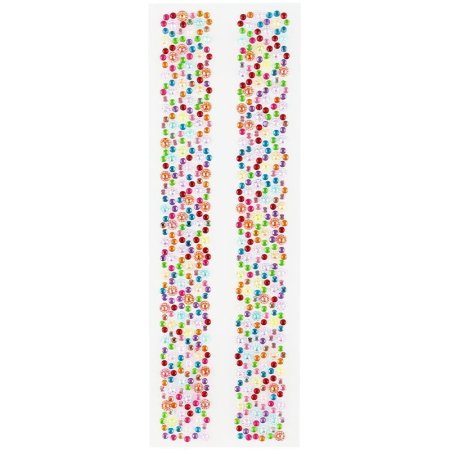 Наклейки акриловые MESHU "Bright line", 25*7,8см, стразы, 500 наклеек, инд. уп., европодвес RE-MS_36646