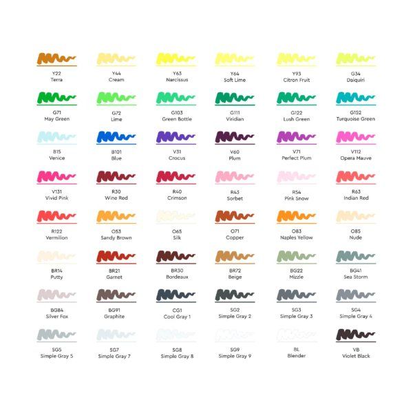 Набор маркеров SKETCHMARKER Brush Pop Art style 48 шт + пластиковый бокс MPSMB-48POPART