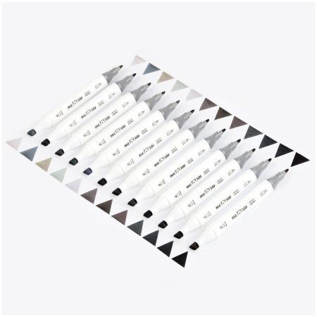 Набор маркеров для скетчинга MESHU 12 цв серые цвета RE-MS_38257