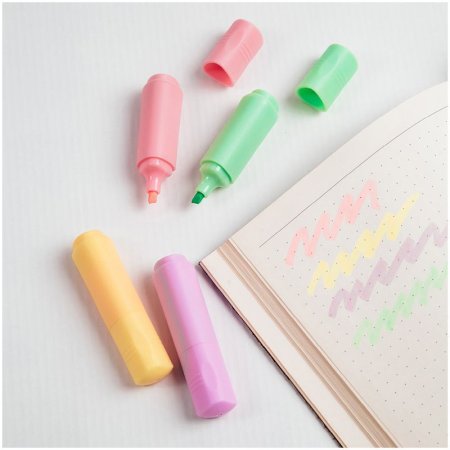 Набор текстовыделителей MESHU "Pomadka" мини, 4 цв 1-3 мм, скошенный, трехгранный RE-MS_4HL50585