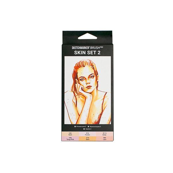 Набор маркеров SKETCHMARKER Brush Skin 2 6 шт MPSMB-6SKIN2