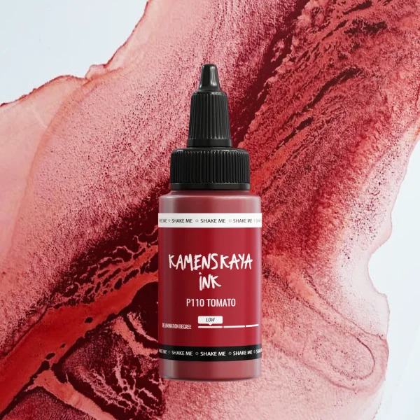Чернила спиртовые (алкогольные) Kamenskaya Ink расслаивающиеся 30 мл P-110 Томат K-30-P-110