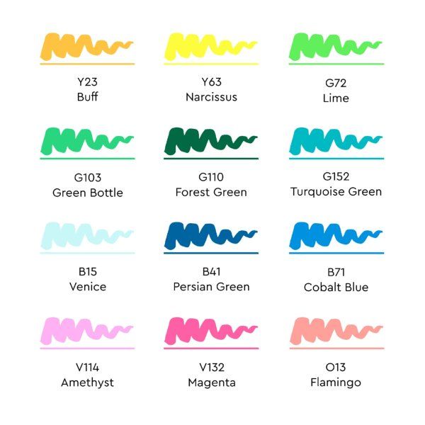 Набор маркеров SKETCHMARKER Brush Summer Set 12 шт лето + сумка органайзер MPSMB-12SUMM