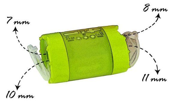 Точилка KUM 4-in-1, 4 отверстия (7, 8, 10, 11 мм), с контейнером и крышкой, в ассортименте KUM-1028321