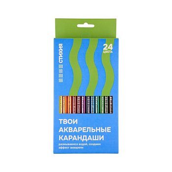 Набор акварельных карандашей Стихия 24 цв в картонной упаковке MPST03005