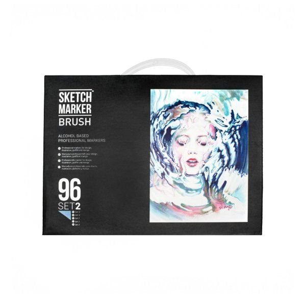 Набор маркеров SKETCHMARKER Brush 2 96 шт пластик.бокс MPSMB-96SET2