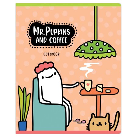 Тетрадь 48л. A5 клетка MESHU "Mr. Pupkins" выб. лак, ТВИН-лак RE-MS_49782