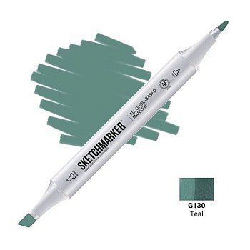 Маркер SKETCHMARKER двухсторонний на спирт.основе G130 Зеленовато-голубой MPSM-G130