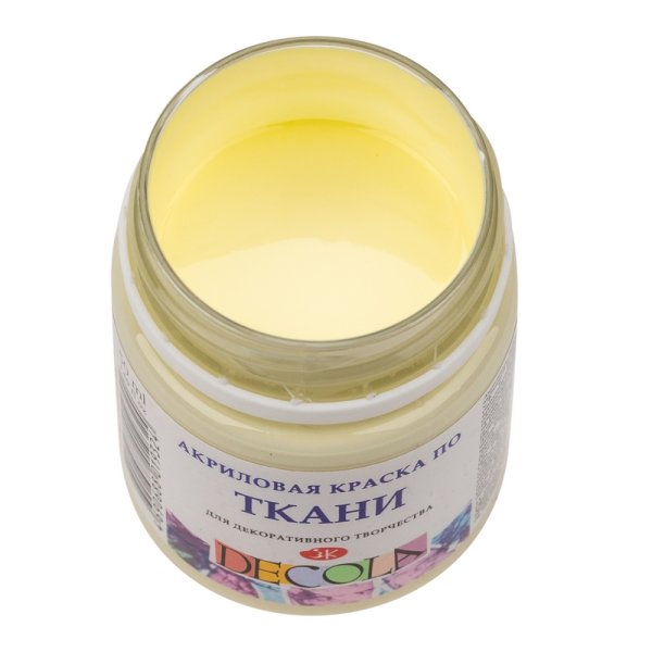 Краска акриловая по ткани DECOLA банка 50 мл, 243 Ванильная NP-4128243
