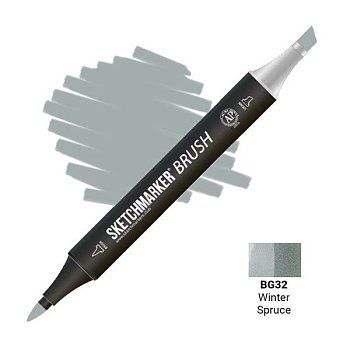Маркер SKETCHMARKER Brush двухсторонний на спирт.основе BG32 Зимняя ель MPSMB-BG32