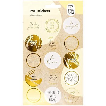 Наклейки ПВХ MESHU "Warm wishes" 10 x 21 см RE-MS_42730