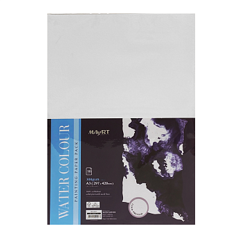 Блок бумаги для акварели MayArt 300 г/м2 A3 420 x 297 мм 10 л, 100% целлюлоза, Фин MA00207