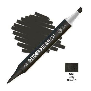 Маркер SKETCHMARKER Brush двухсторонний на спирт.основе GG1 Серо зеленый 1 MPSMB-GG1