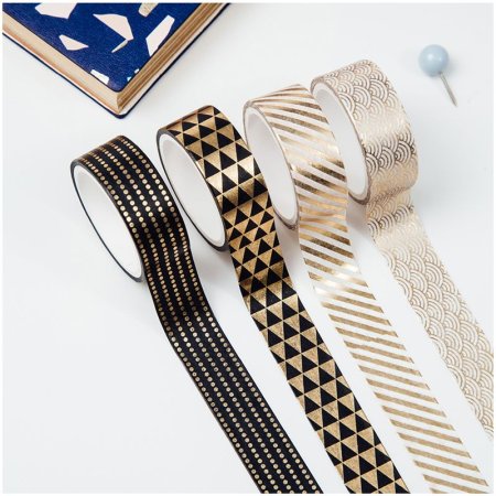 Набор клейких декоративных лент MESHU "Golden shine" 4 шт RE-MS_36919