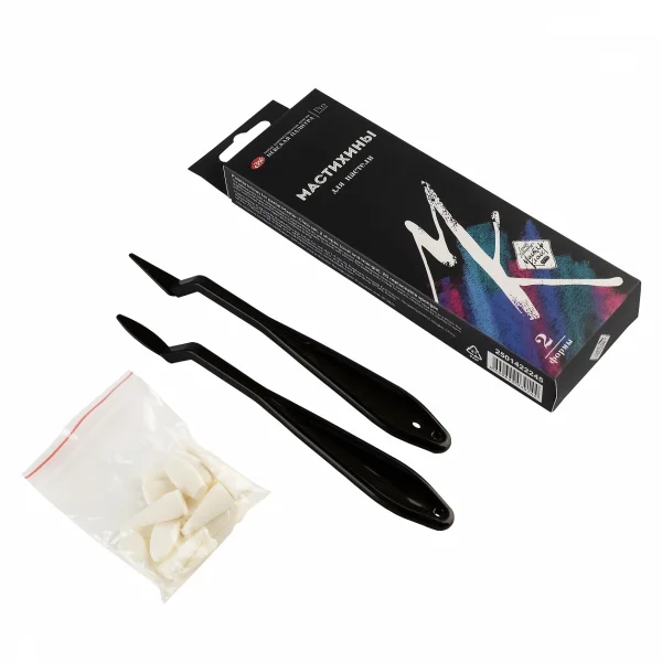 Набор мастихинов для пастели МАСТЕР-КЛАСС 2 формы (овал и треугольник), 20 сменных губок NP-2501422245