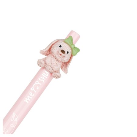 Ручка шариковая автоматическая MESHU "Funny friends" синяя, 0.7 мм, корпус ассорти, с топпером RE-MS_55297