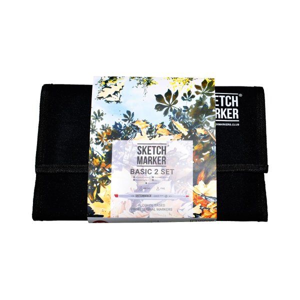 Набор маркеров SKETCHMARKER Basic 2 24 шт базовые оттенки + сумка органайзер, MP24bas2