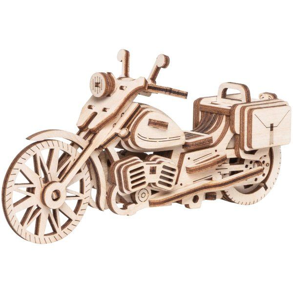 Конструктор деревянный ТРИ СОВЫ "Байк Турист"14.5 x 4.5 x 7.5 см, 59 деталей, пакет с еврослотом RE-ДКНС008