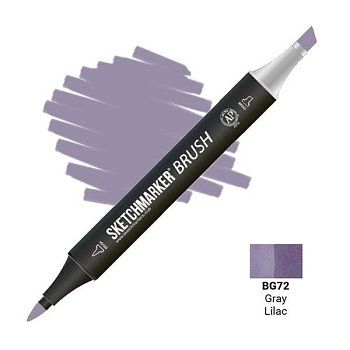 Маркер SKETCHMARKER Brush двухсторонний на спирт.основе BG72 Серовато сиреневый MPSMB-BG72