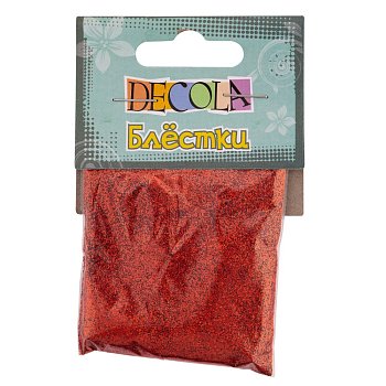 Блестки декоративные DECOLA размер 0.3 мм, 20 г, красный NP-W041-217-0,3