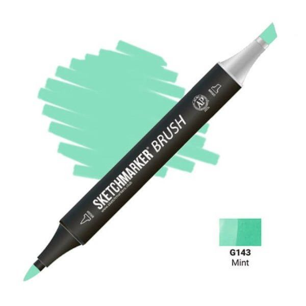 Маркер SKETCHMARKER Brush двухсторонний на спирт.основе G143 Мята MPSMB-G143
