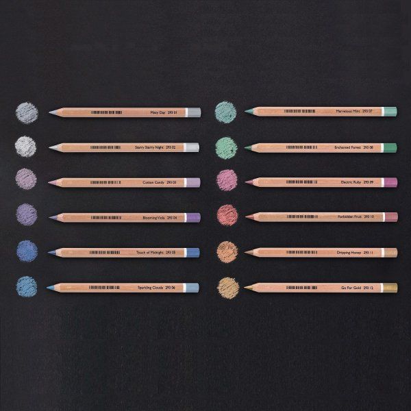 Набор цветных карандашей CRETACOLOR The Brilliants MegaColor 12 шт, увеличенные, мет.пенал CR29098