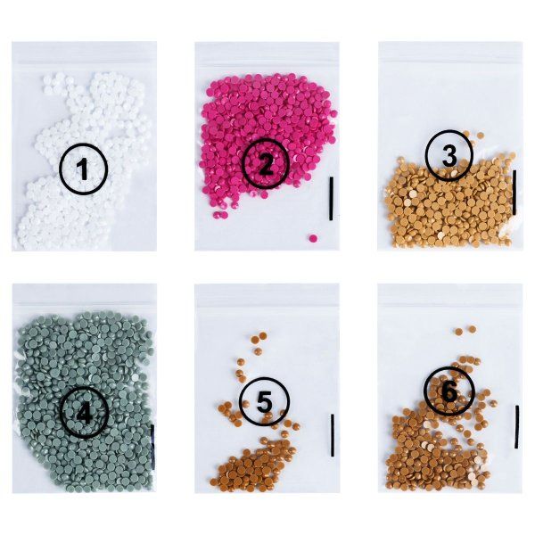 Алмазная мозаика, магнит ТРИ СОВЫ "Милый щенок" картонный конверт RE-АММ_48234