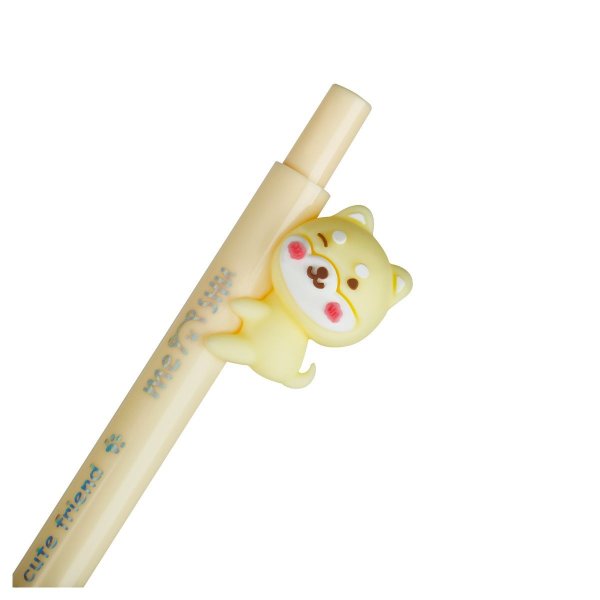 Ручка шариковая автоматическая MESHU "Cute dog" синяя, 0.7 мм, корпус ассорти, с топпером RE-MS_52368